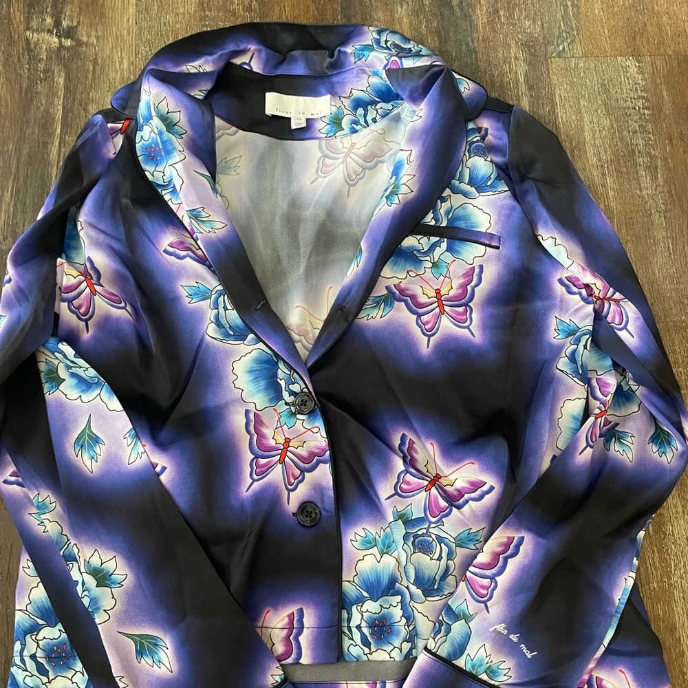 Fleur Du Mal Electric Butterly PJ Set